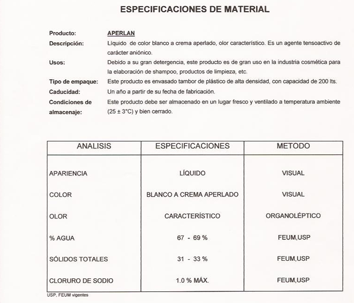 INF. TÉCNICA APERLANTE - BM NEGOQUIM